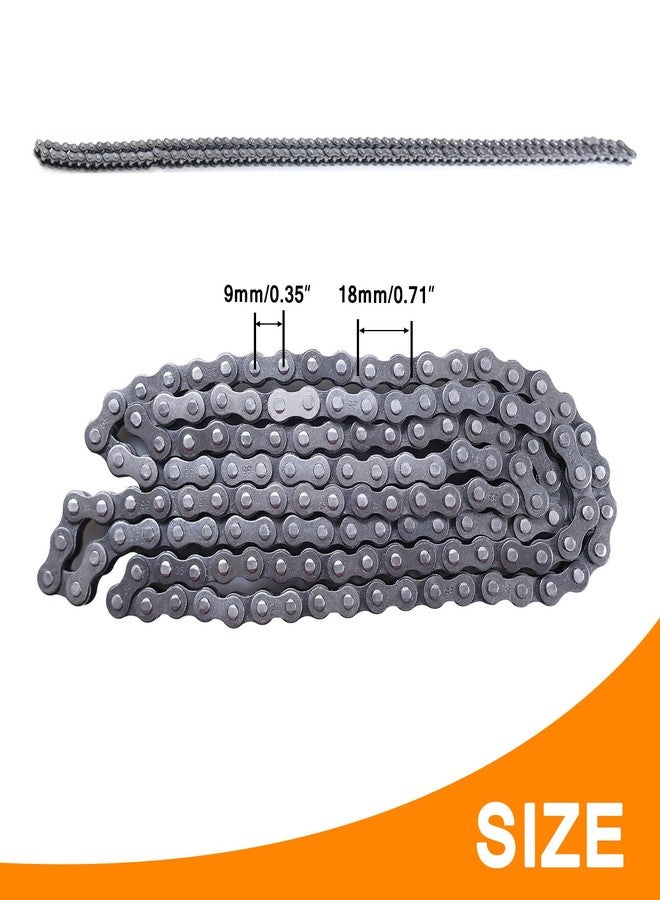 HOLATO 35 Drive Chain 140 Links for Motovox MBX10 MBX11 Baja Doodle Bug DB30 Blitz Racer Coleman CT100U CC100X CK100 SK100 Mega Moto MM-B80 TrailMaster RT100 Mini Bike Go Kart Heavy Duty Parts - Image 4